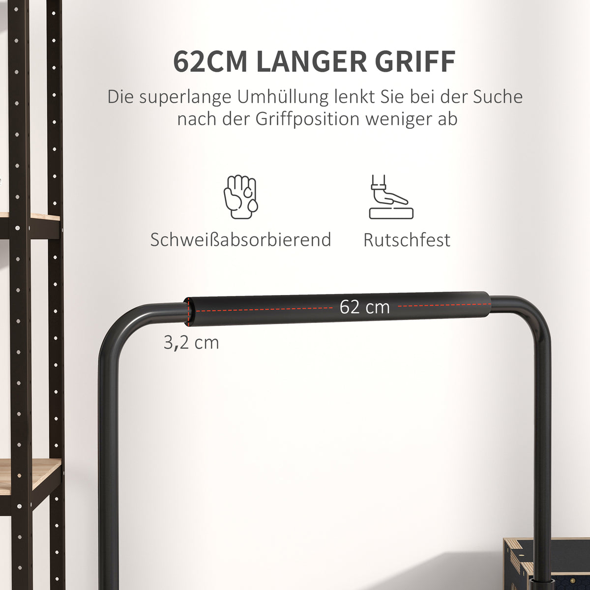 Dipstation – Dip Bars – Krachtstation – Power Tower – Fitnessstation – Verstelbaar 80-105 cm – Stalen Constructie – Maximaal 120 kg Belastbaar