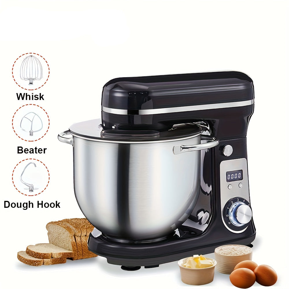 Keukenmixer – Standmixer – Mixer – Deegmixer – Zwart – RVS Mengkom 6L – 6 Snelheden – Stil & Krachtig Motor 1200W