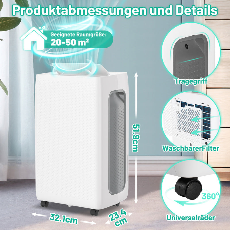 Luchtontvochtiger – Vochtvreter – Dehumidifier – Vochtverwijderaar – Vochtopnemer – 26L per Dag Capaciteit – Wifi en Timerfunctie