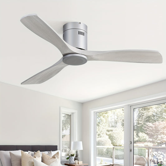 Plafondventilator – Ventilator Met Licht – Sfeerverlichting – Koelventilator – Woonkamerventilator – 132 cm – Reversibele DC Motor Met Afstandsbediening