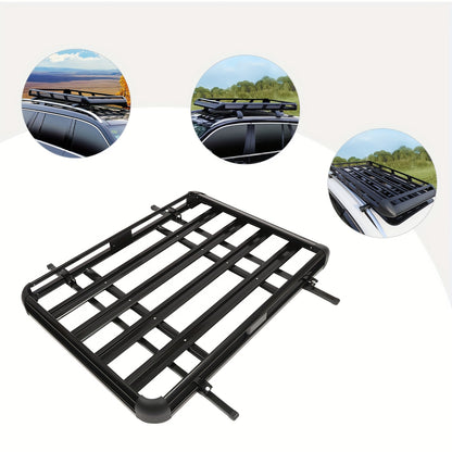 Universele Dakkofferdrager – Dakdrager – Bagagerek – Roofrack – Dakdrager Zwart – Verstelbaar 100-135 cm – Draagvermogen 150 kg – Aluminium & Staal