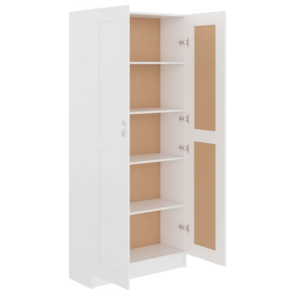 Boekenkast – Boekenrek – Vakkenkast – Opbergkast – Wandkast – Wit Design – 82,5x30,5x185,5 cm – Hoogwaardig Engineered Wood