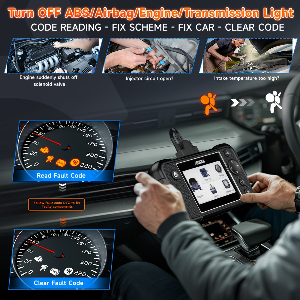 OBD2 Scanner – Autodiagnose Tool – Foutcode Lezer – Diagnosetool Auto – Bluetooth Interface – 7 Inch Touchscreen – 24 Onderhoudsfuncties