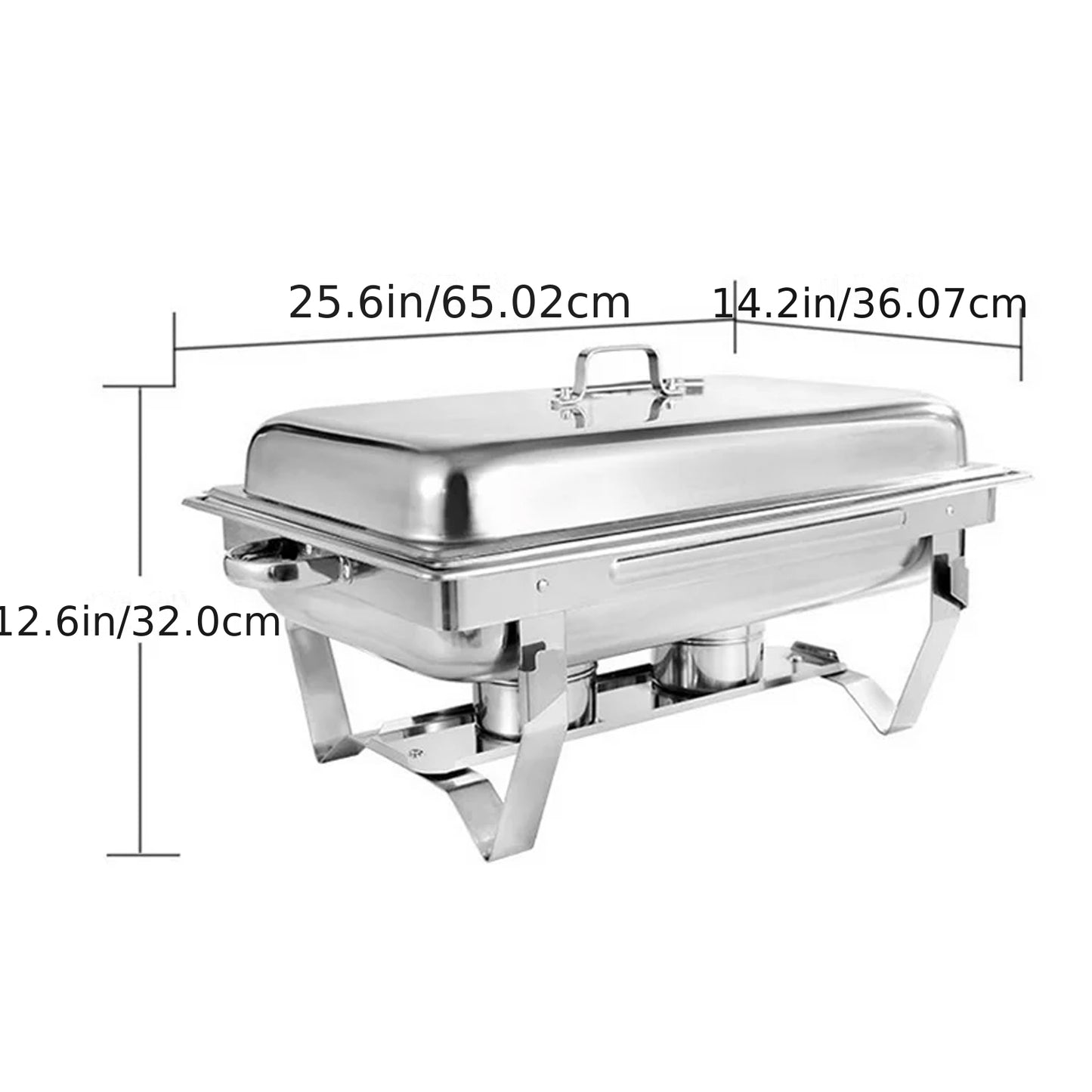 Chafing Dish – Buffetwarmer – Warmhoudplaat – Bain Marie – Warmhoudset – 6-delig – Roestvrij Staal – 9 Liter – Inklapbaar