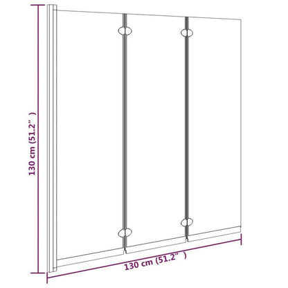Badscherm 3 Panelen – Douchewand – Badwand – Opvouwbaar Scherm – Privacy Scherm – Metalen Frame – Waterafstotende Stof – Compact & Lichtgewicht