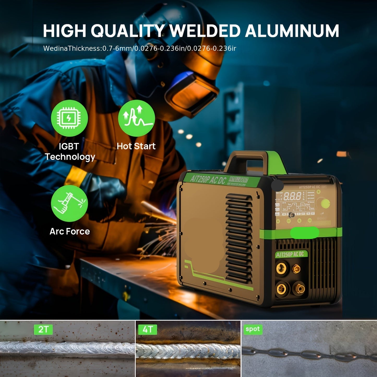 TIG Lasmachine – TIG Lasser – Lasapparaat – Lasmachine – AC DC Lasfunctie – Hoogfrequente Ontsteking – Pulstechniek