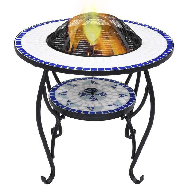 68cm Blue and White Fireplace Table Suitable for Fireplace Side Storage Living Room Decoration Matching Leisure Items Placement, Home Decor, Leisure Item Holder, Decorative Table, Display Stand, Accent Table, Fire Pit Outdoor