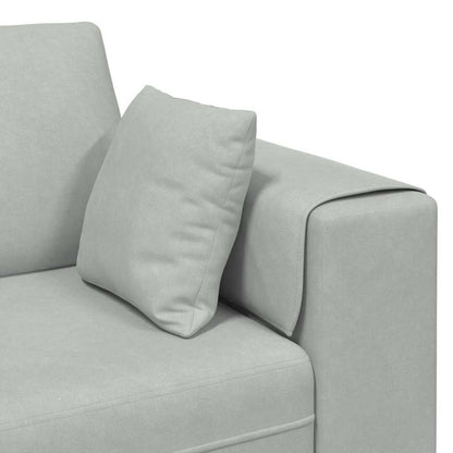 Bankstel – Hoekbank – Slaapbank – 3-zitsbank – Zetel – Donkergroen Velvet – Met Ottomane – Stevig Houten Frame – Comfortabele Foam Vulling