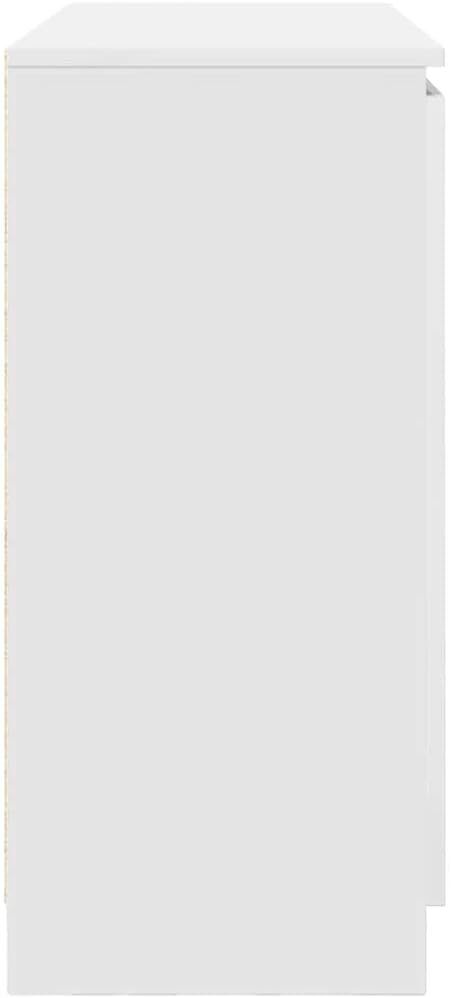 vidaXL Dressoir met lades 100,5x35x76 cm spaanplaat wit, opbergkast, dressoirkast, gangkast, buffetkast, keukenopbergkast, woonkamer opbergkast