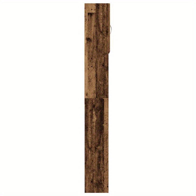 Wasmachinekast – Wasmachineombouw – Wasmachineberging – Opbergkast – Kast Voor Wasmachine – Nostalgisch Oud Hout Design – Afmetingen 64x24x190 cm – Bruin