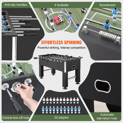 Tafelvoetbalspel – Voetbaltafel – Tafelvoetbal – Voetbalspel – Speltafel – 55 Inch Grootte – MDF & Metalen Frame
