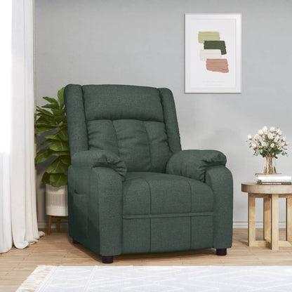 Verstelbare Fauteuil – Relaxstoel – Lounge Stoel – Leunstoel – Zithoek Stoel – Donkergroen – 3-standen Verstelbare Rugleuning en Voetsteun – Ademend en Onderhoudsvriendelijk Stofmateriaal