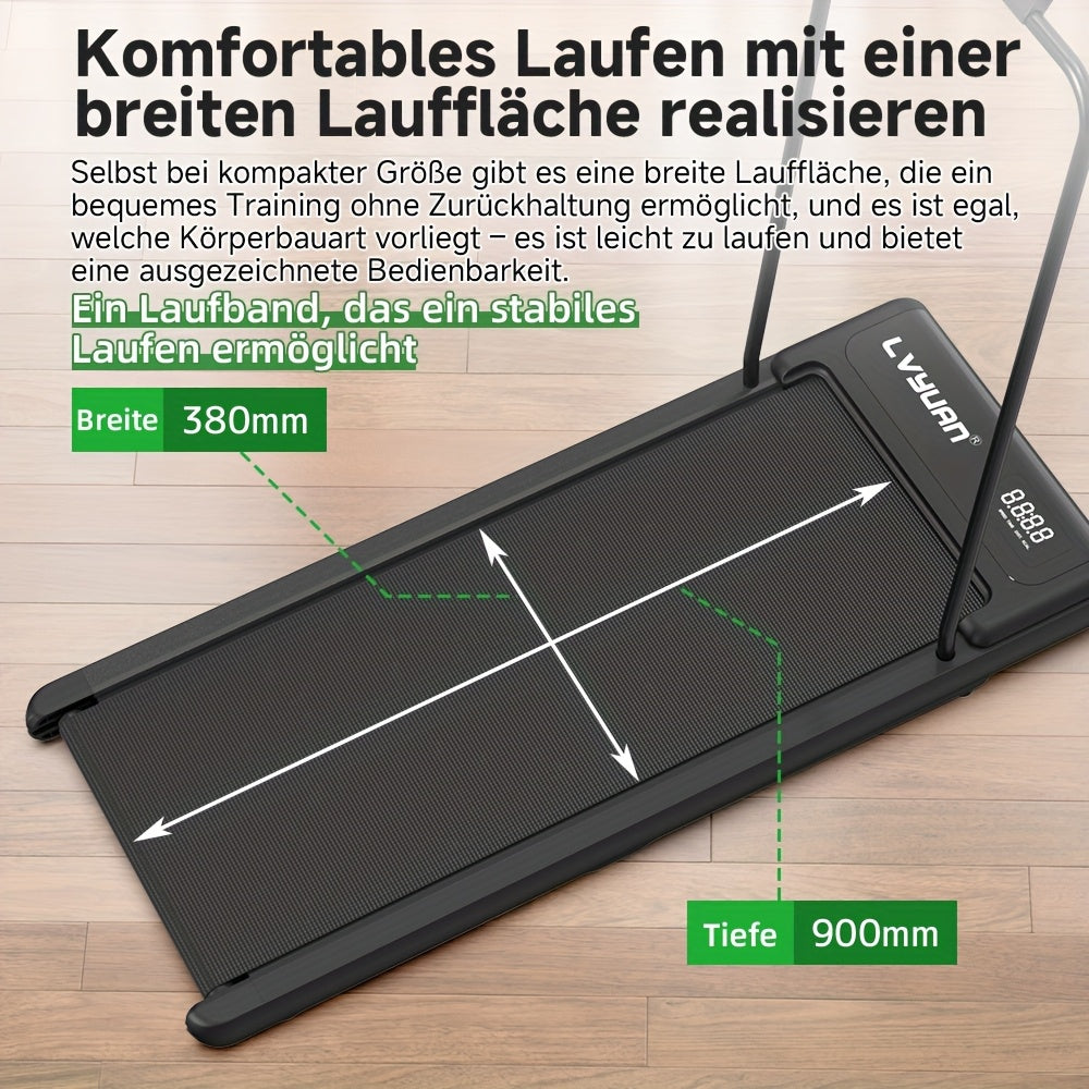 3-in-1 Under Desk Treadmill with 15% Incline, Folding Treadmill for Home, Walking Pad Treadmill, 0.6HP (2-8KM/H), 100kg Capacity, Without Battery,  Walking Exercise, Sleek Fitness Equipment, Spacesaving Design, Low Incline Tr