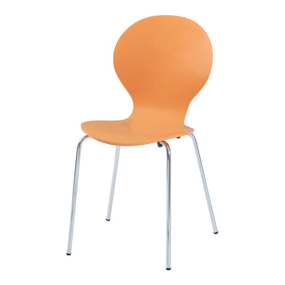 Eetkamerstoel – Stoel – Kuipstoel – Stoelset – Barkruk – Stapelbaar – Berkenhout Met Metalen Poot – Zithoogte 46 cm – Set Van 4