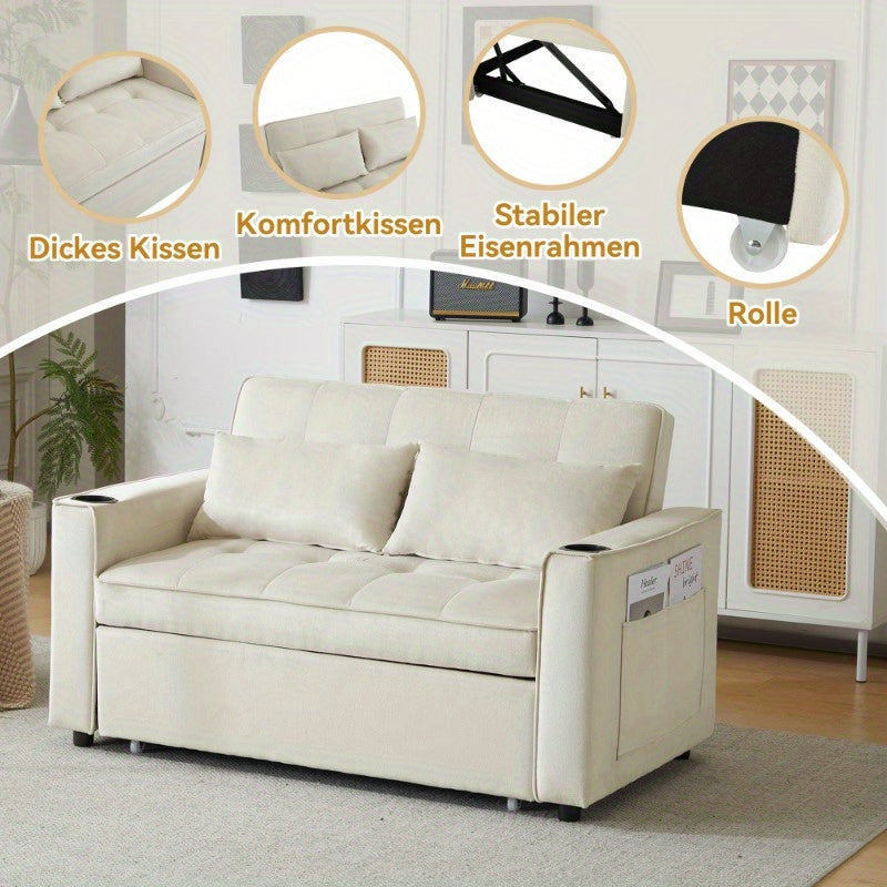 Slaapbank – Bedbank – Klapbank – Sofa Bed – Logeerbed – Ruimtebesparend Design – Duurzaam Niet-Houten Materiaal