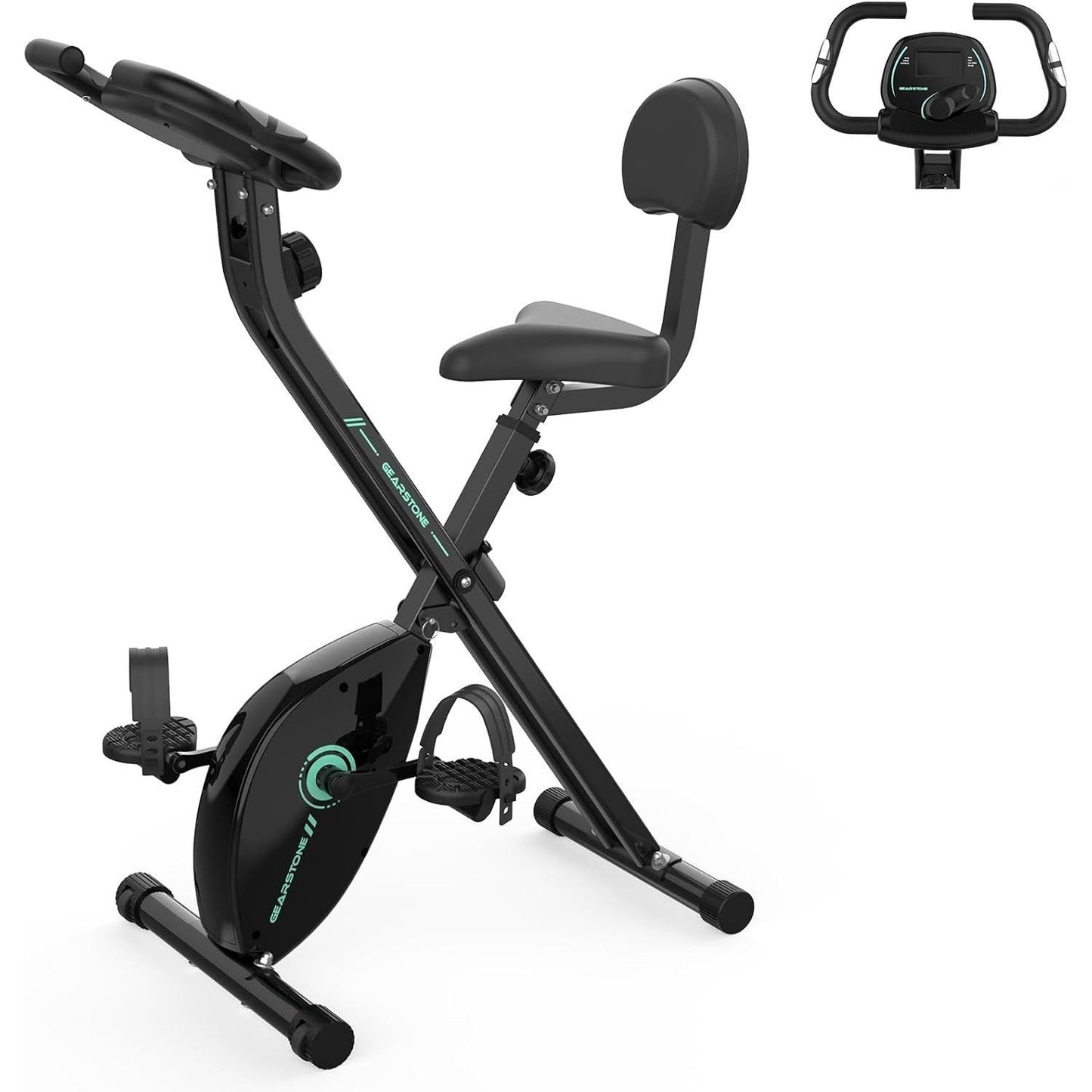 Hometrainer – Fitnessfiets – Opvouwbare Fiets – Indoorfiets – Trainingsfiets – 8 Weerstandsniveaus – Inklapbaar X-Frame tot 120 kg