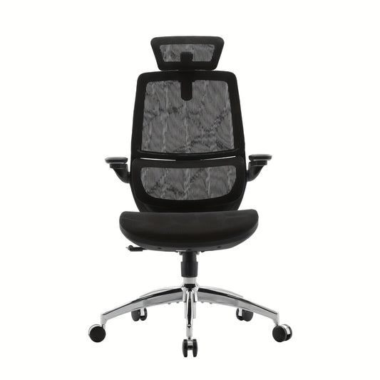 Ergonomische Bureaustoel – Kantoorstoel – Gamingstoel – Draaifauteuil – Werkstoel – 3D Verstelbare Armleuningen – Zelfaanpassende Lendensteun – Zwart