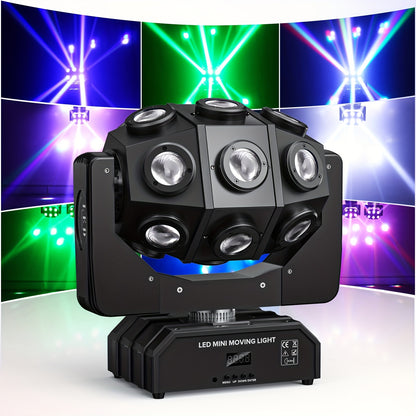 270W Moving Head LED Spot – RGBW Stage Licht – DJ Licht – Discotheek Verlichting – Party Verlichting – 18 LED’s – DMX512 & Geluidsactivatie - QUORE
