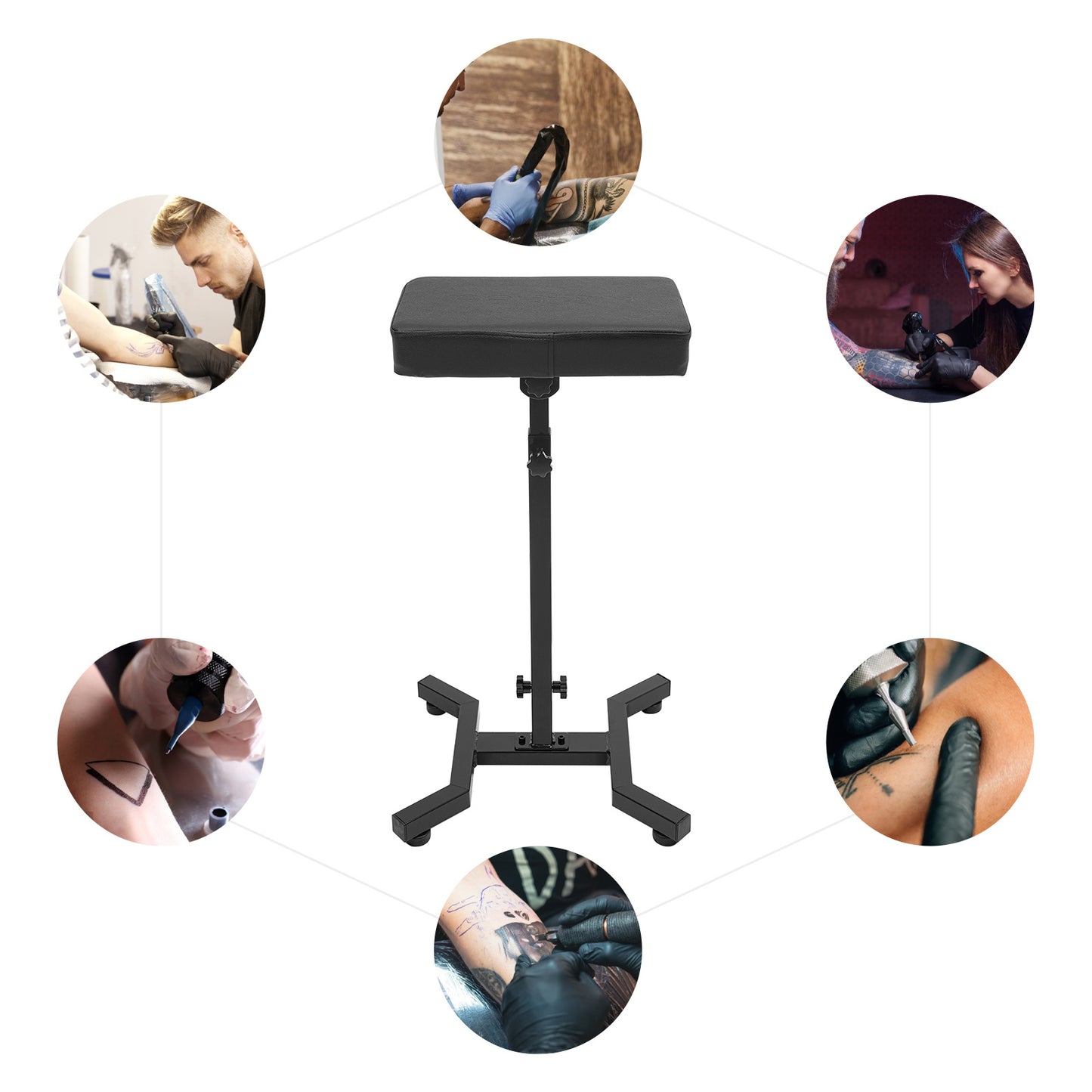 Free Standing Arm & Leg Rest Stand, Height Adjustable Armrest Stand, Portable Armrest Rack used in beauty salons, nail salons, hair salons, studios, home