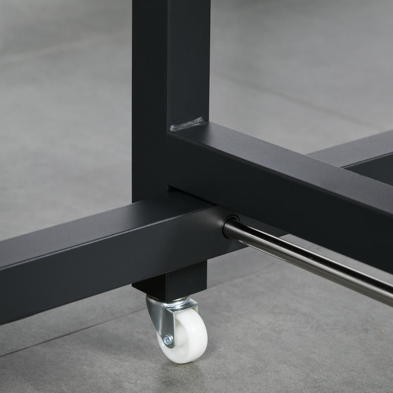 Inklapbare Eettafel – Opvouwbare Tafel – Uitklapbare Tafel – Industriële Eettafel – Compacte Houten Tafel – Ruimtebesparend – Metaal En Hout – Bruin