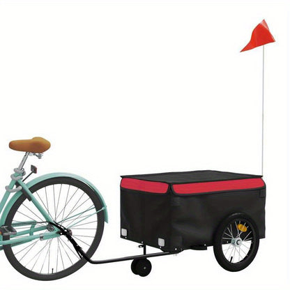Fietskar – Fietsaanhanger – Bagagekar – Lastenaanhanger – Transportkar – Met Staalframe – Draaggewicht 45 kg