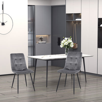Eetkamerstoel – Kuipstoel – Keukenstoel – Stoel – Set van 2 – Velvet Bekleding – Metalen Onderstel – Hoog Comfort – Draagvermogen 120 kg