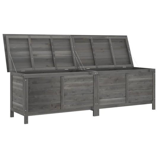 Tuinkist – Opbergbox – Tuinopbergbox – Kussenbox – Opbergdoos – Vlechtwerk Design – Met Wieltjes – Weerbestendig Kunststof – 198,5 x 50 x 56,5 cm