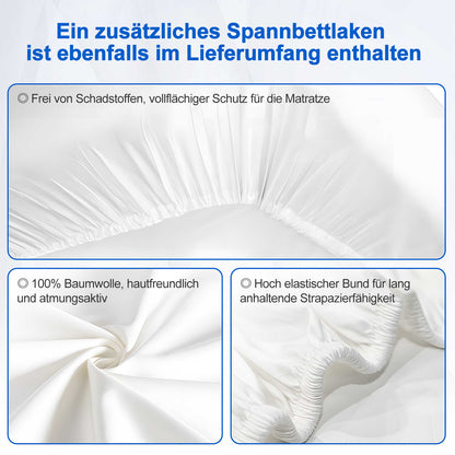 Federkern Mattress 100X200Cm, 22Cm Thick, Noise-Reducing Springs, Comfortable And Breathable.