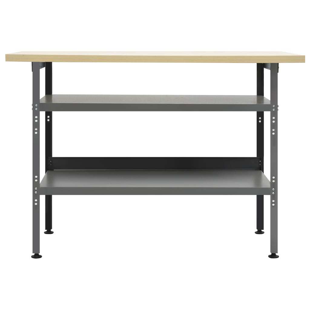 Werkbank – Werktafel – Werkbank Met Opbergruimte – Montagebank – Hobbytafel – Stalen Frame – 119x60x85 cm – Robuust En Multifunctioneel