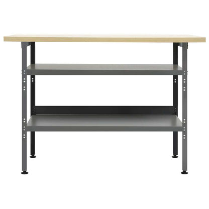 Werkbank – Werktafel – Werkbank Met Opbergruimte – Montagebank – Hobbytafel – Stalen Frame – 119x60x85 cm – Robuust En Multifunctioneel