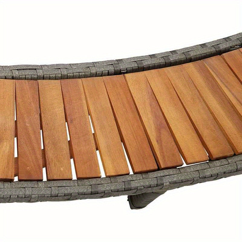 Hot Tub Omkasting – Badkuip Accessoires – Zwembad Trap – Opbergoplossing – Hottub Omranding – Grijs Poly Rattan – Houten Treden – Duurzaam Materiaal – Ruime Opbergruimte