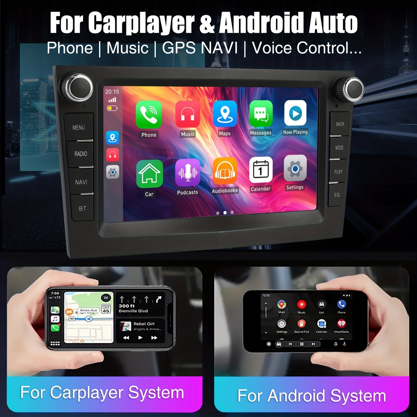 7-Inch Android 14 Car Stereo – Multimedia Systeem – Autoradio – 2 DIN Radio – Auto Audio – DAB+ Radio – 4GB RAM + 64GB Opslag – IPS Touchscreen