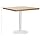 Bistrotafel – Tafel – Eettafel – Tafeltje – Bistro tafel – Lichtbruin en Wit – MDF Tafelblad – 80 x 80 x 75 cm – Stevig Stalen Onderstel