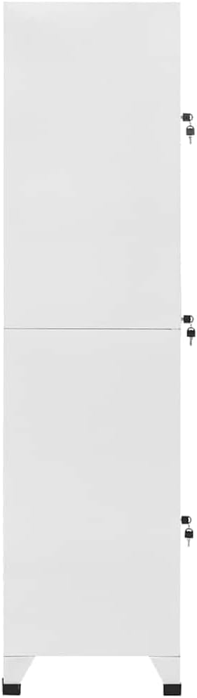 vidaXL Locker Cabinet with 3 Compartments 38x45x180cm Locker Cabinet Safe Office Cabinet - QUORE