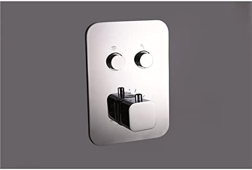 Thermostaat Douche Set – Douchekraan – Douche Thermostaat – Douchekraan Thermostatisch – Thermostaatkraan Douche – 25 cm Vierkante Douchekop – Veiligheidsstop 38°C