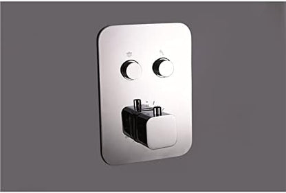 Thermostaat Douche Set – Douchekraan – Douche Thermostaat – Douchekraan Thermostatisch – Thermostaatkraan Douche – 25 cm Vierkante Douchekop – Veiligheidsstop 38°C