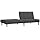 vidaXL Sofa bed 2-seater fabric dark grey