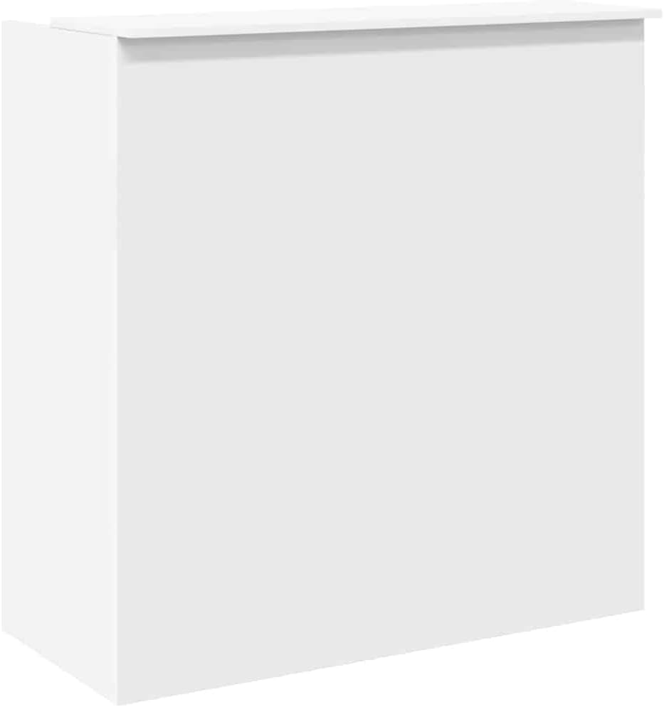 vidaXL Reception desk 100x50x103.5 cm wood concrete gray, reception desk, office reception, check-out desk, salon reception, reception bar