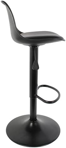 HOME DECO FACTORY HD6215 Set van 2 zitkrukken, bovenstoel, bar, zwart, PU, kunststof, andere Ty, 38 x 41,5 x 104 cm