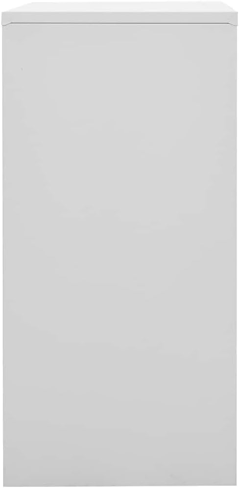 vidaXL Locker cabinet 90x45x92.5cm steel light grey and blue, locker cabinet, wardrobe, closet, locker cabinets, wardrobes, cupboards, office cabinet - QUORE
