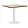 Bistrotafel – Tafel – Eettafel – Tafeltje – Bistro tafel – Lichtbruin en Wit – MDF Tafelblad – 80 x 80 x 75 cm – Stevig Stalen Onderstel