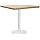 Bistrotafel – Tafel – Eettafel – Tafeltje – Bistro tafel – Lichtbruin en Wit – MDF Tafelblad – 80 x 80 x 75 cm – Stevig Stalen Onderstel