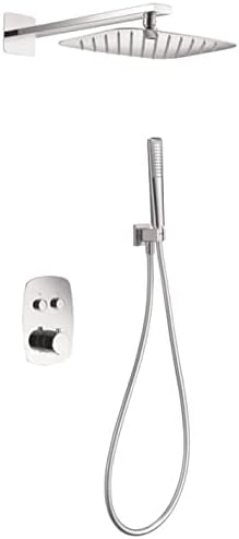 Thermostaat Douche Set – Douchekraan – Regendouche – Handdouche – Doucheset – Veiligheidsthermostaat 38°C – Extra Grote Regendouchekop 30x20 cm