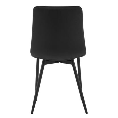 Eetkamerstoelset van 4 - Stoel - Woonkamerstoel - Eetkamer - 44 cm x 81 cm x 51 cm - Zwart