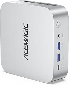 ACEMAGIC M1 Mini-pc, AMD Ryzen 7 6800H (8C/16T, tot 4,7 GHz), 32 GB LPDDR5 6400MT/s 1 TB NVME SSD mini-computer met Windows 11 Pro, 4K Triple Display, Type-C, WiFi6, BT5.2