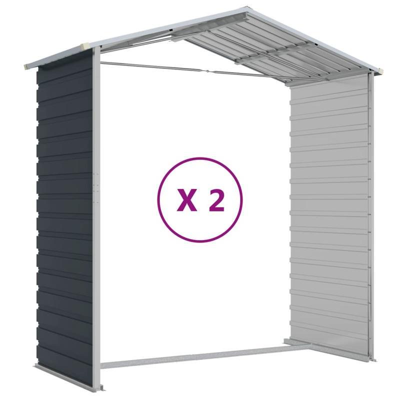 Tuinschuur – Tuinkast – Berging – Opbergschuur – Gereedschapsschuur – Gegalvaniseerd Staal – Ruim 191x215x198 cm – Hoekbescherming