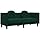 VidaXL 2 Seat Sofa With Cushions - Velvet Loveseat in Dark Green
