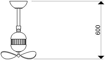 Plafondventilator/Wandventilator Antiek Messing/Walnoot – Ventilator – Kamerventilator – Koelventilator – Luchtcirculator – 45,7 Cm Compact Voor Kleine Ruimtes – Stille AC-Motor Met 4 Snelheden