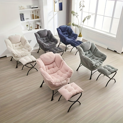 Loungefauteuil – Lounge Stoel – Relaxstoel – Draaistoel – Fauteuil – Met 2-laags Kussen – 360° Draaibaar Met Verstelbare Zithoogte – Wit