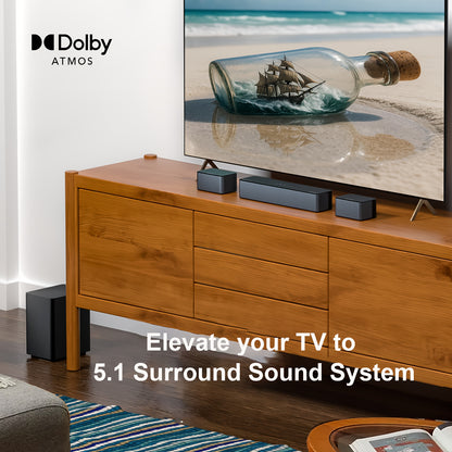 5.1 Soundbar – Surround Sound Systeem – Home Cinema Set – Dolby Atmos Speaker – Wireless Subwoofer – 410W Piekvermogen – HD eARC Aansluiting